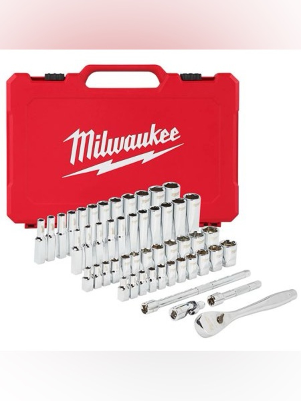 NEW Milwaukee 1/4" Drive Ratchet & Socket Set - SAE & Metric, 50 Piece for Boats